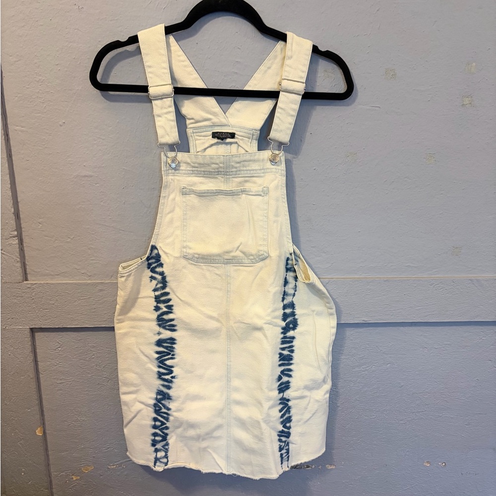 Wild Fable White and Blue Overalls